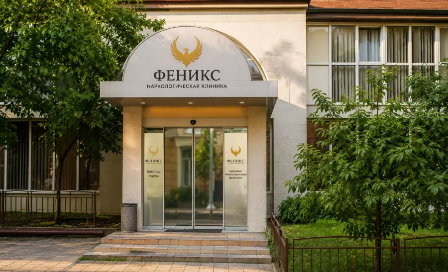 Вход в наркологическую клинику «Феникс» в Батайске